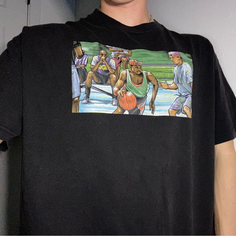 DGK Black Tee with Colorful Basketball Scene